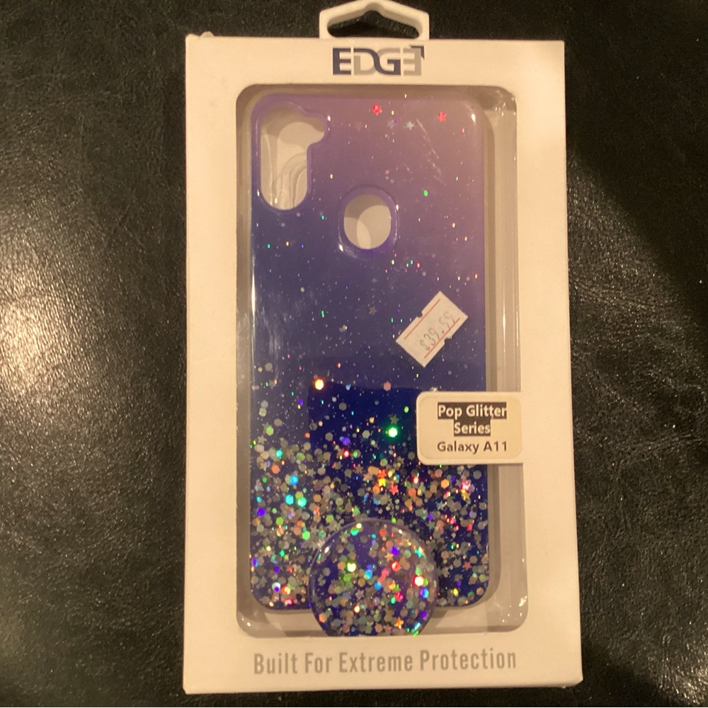 Edge Purple Galaxy A11 Pop Glitter Series Phone Case